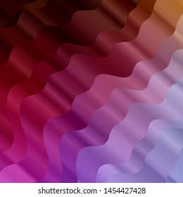 Light Multicolor vector backdrop with bent lines. Abstract illustration with bandy gradient lines. Template for cellphones.