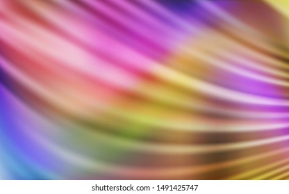 Light Multicolor vector backdrop with bent lines. Glitter abstract illustration with wry lines. Brand new design for your ads, poster, banner.