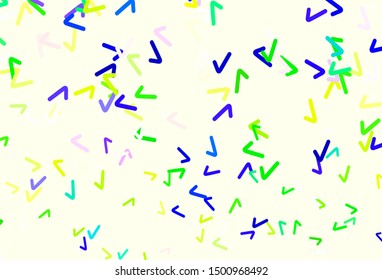 Light Multicolor vector backdrop with bent lines. A completely new colorful illustration in simple style. Pattern for your business design.