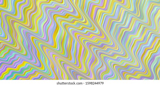 Light Multicolor vector backdrop with bent lines. Colorful abstract illustration with gradient curves. Pattern for websites, landing pages.