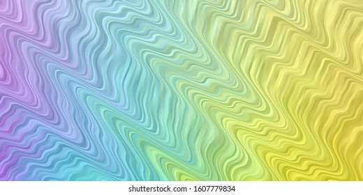 Light Multicolor vector backdrop with bent lines. Colorful abstract illustration with gradient curves. Pattern for websites, landing pages.
