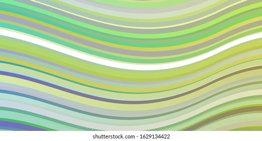 Light Multicolor vector backdrop with bent lines. Abstract illustration with bandy gradient lines. Template for your UI design.