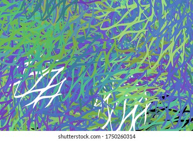 Light Multicolor vector backdrop with bent lines. A circumflex abstract illustration with gradient. A new texture for your  ad, booklets, leaflets.