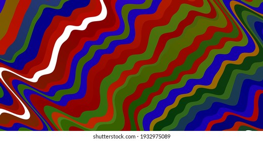 Light Multicolor vector backdrop with bent lines. Illustration in abstract style with gradient curved.  Pattern for websites, landing pages.