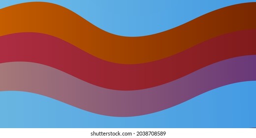 Light Multicolor vector backdrop with bent lines. Bright illustration with gradient circular arcs. Template for cellphones.