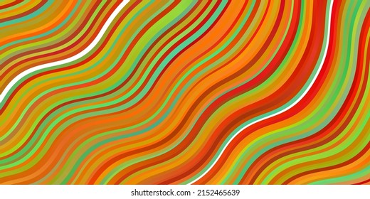 Light Multicolor vector backdrop with bent lines. Bright illustration with gradient circular arcs. Design for your business promotion.