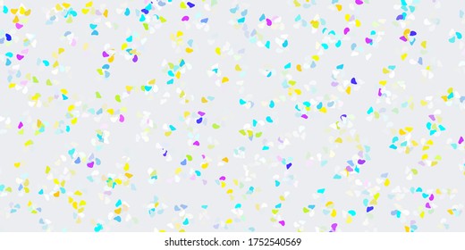 Light multicolor vector backdrop with chaotic shapes. Simple design in abstract style with gradient forms. Smart design for your business.