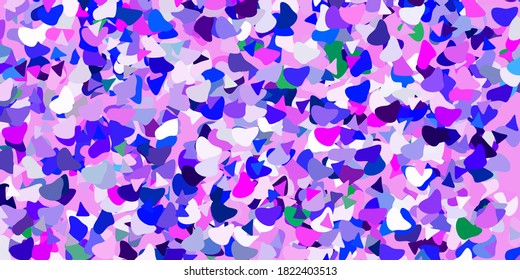 Light multicolor vector backdrop with chaotic shapes. Modern abstract illustration with gradient random forms. Smart design for your business.