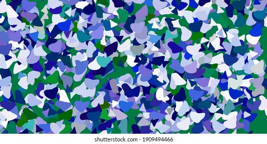 Light multicolor vector backdrop with chaotic shapes. Modern abstract illustration with gradient random forms. Modern design for your ads.