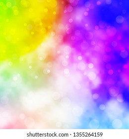 Light Multicolor vector backdrop with circles. Glitter abstract illustration with colorful drops. New template for your brand book.