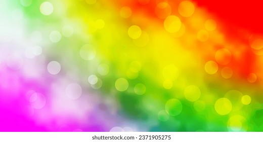 Light Multicolor vector backdrop with circles. Illustration with set of shining colorful abstract spheres. New template for your brand book.