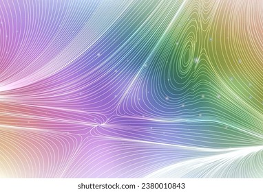 Light Multicolor vector backdrop with circles and lines. Abstract illustration with volumetric figures. Simple design for your web site.