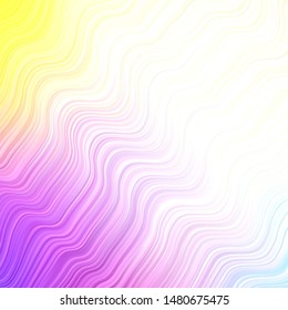 Light Multicolor vector backdrop with circular arc. Colorful illustration, which consists of curves. Pattern for booklets, leaflets.