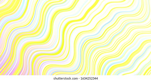 Light Multicolor vector backdrop with circular arc. Colorful illustration, which consists of curves. Pattern for booklets, leaflets.