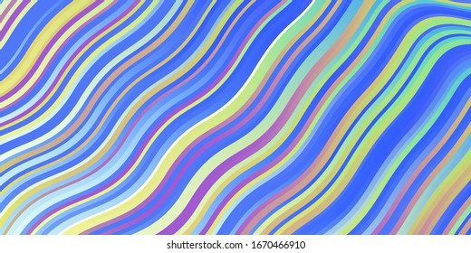 Light Multicolor vector backdrop with circular arc. Colorful illustration with curved lines. Pattern for websites, landing pages.