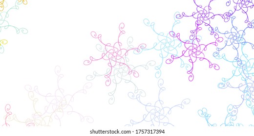 Light Multicolor vector backdrop with circular arc. Abstract illustration with bandy gradient lines. Pattern for business booklets, leaflets