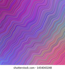 Light Multicolor vector backdrop with curved lines. Creative illustration in halftone style with gradient. New composition for your brand book.