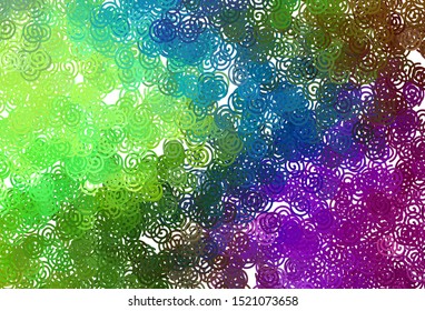 Light Multicolor vector backdrop with curved lines. A circumflex abstract illustration with gradient. Elegant pattern for a brand book.