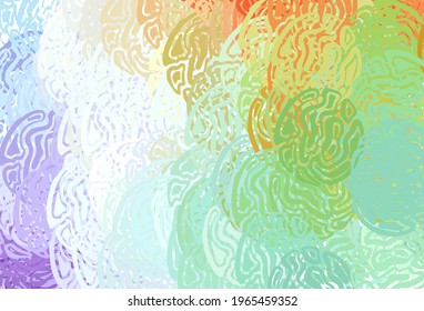 Light Multicolor vector backdrop with curved lines. Modern gradient abstract illustration with bandy lines. A sample for your ideas.