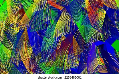 Light Multicolor vector backdrop with curved lines. Colorful illustration in abstract style with gradient. Abstract design for your web site.