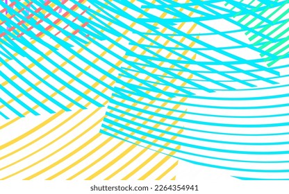 Light Multicolor vector backdrop with curved lines. A sample with colorful lines, shapes. New composition for your brand book.