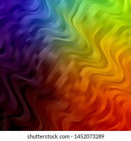 Light Multicolor vector backdrop with curves. Abstract gradient illustration with wry lines. Pattern for booklets, leaflets.