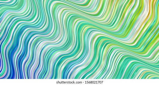 Light Multicolor vector backdrop with curves. Colorful illustration with curved lines. Pattern for commercials, ads.