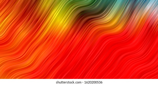 Light Multicolor vector backdrop with curves. Brand new colorful illustration with bent lines. Best design for your posters, banners.