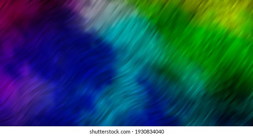 Light Multicolor vector backdrop with curves. Illustration in halftone style with gradient curves. Template for cellphones.