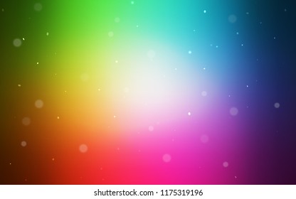 Light Multicolor vector backdrop with dots. Blurred bubbles on abstract background with colorful gradient. Pattern can be used for beautiful websites.