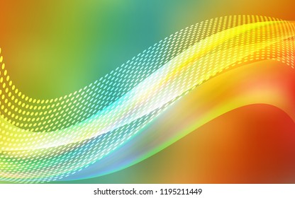 Light Multicolor vector backdrop with dots and lines. Design with connection of dots and lines on colorful background. New template for your brand book.