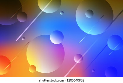 Light Multicolor vector backdrop with dots. Illustration with set of shining colorful abstract circles. Pattern can be used for beautiful websites.