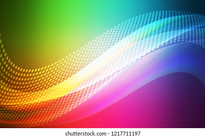 Light Multicolor vector backdrop with dots and lines. Glitter abstract illustration with connection of triangle structure. Pattern for beautiful websites.