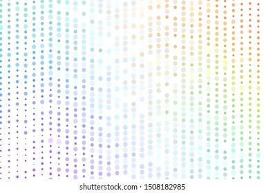 Light Multicolor vector backdrop with dots. Blurred decorative design in abstract style with bubbles. Pattern for ads, leaflets.