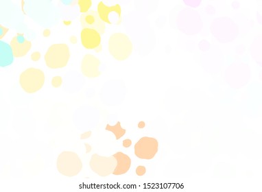 Light Multicolor vector backdrop with dots. Modern abstract illustration with colorful water drops. Design for your business advert.