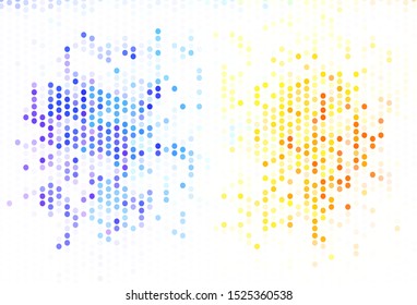 Light Multicolor vector backdrop with dots. Beautiful colored illustration with blurred circles in nature style. Pattern for ads, leaflets.