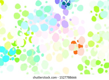 Light Multicolor vector backdrop with dots. Blurred decorative design in abstract style with bubbles. Pattern for beautiful websites.