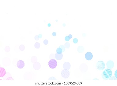 Light Multicolor vector backdrop with dots. Glitter abstract illustration with blurred drops of rain. Design for poster, banner of websites.