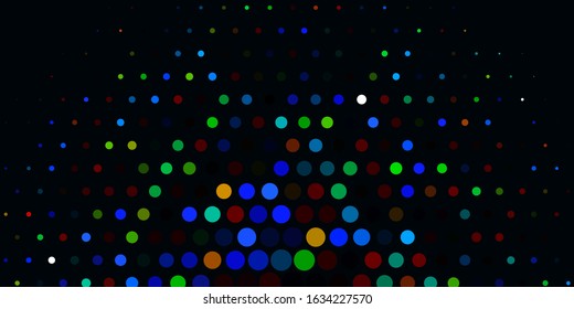 Light Multicolor vector backdrop with dots. Colorful illustration with gradient dots in nature style. Design for posters, banners.