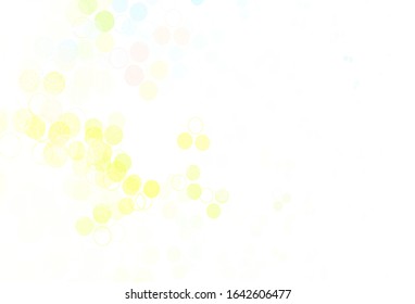 Light Multicolor vector backdrop with dots. Abstract illustration with colored bubbles in nature style. Design for poster, banner of websites.