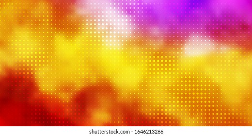 Light Multicolor vector backdrop with dots. Glitter abstract illustration with colorful drops. Design for posters, banners.