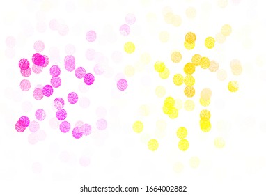 Light Multicolor vector backdrop with dots. Illustration with set of shining colorful abstract circles. Pattern for textures of wallpapers.