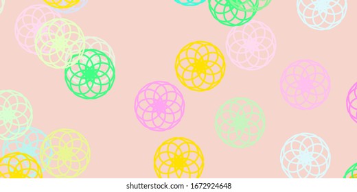 Light Multicolor vector backdrop with dots. Glitter abstract illustration with colorful drops. Design for posters, banners.