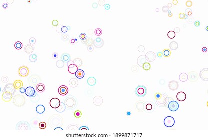 Light Multicolor vector backdrop with dots. Modern abstract illustration with colorful water drops. Design for poster, banner of websites.