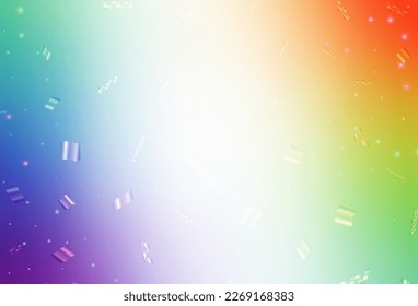 Light Multicolor vector backdrop in holiday style. Colorful illustration with Christmas simbols and signs. Pattern for ads, poster, banner of books.