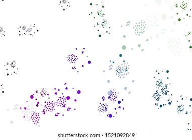 Light Multicolor vector backdrop with memphis shapes. Illustration with colorful gradient shapes in abstract style. Modern design for your business card.