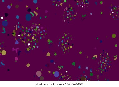 Light Multicolor vector backdrop with memphis shapes. Decorative design in abstract style with random forms. Elegant design for wallpapers.