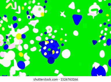 Light Multicolor vector backdrop with memphis shapes. Illustration with colorful gradient shapes in abstract style. Background for a cell phone.