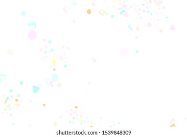 Light Multicolor vector backdrop with memphis shapes. Illustration with colorful gradient shapes in abstract style. Modern design for your business card.