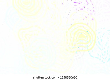 Light Multicolor vector backdrop with memphis shapes. Illustration with colorful gradient shapes in abstract style. Modern design for your business card.